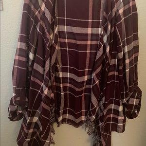 Torrid Size 2X Open front plaid cardigan Plaid